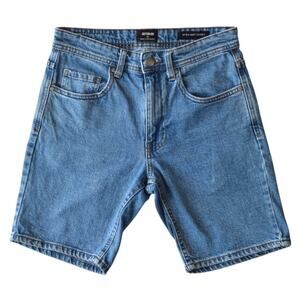Cotton On Blue Denim Straight Leg Jean Shorts Size 28